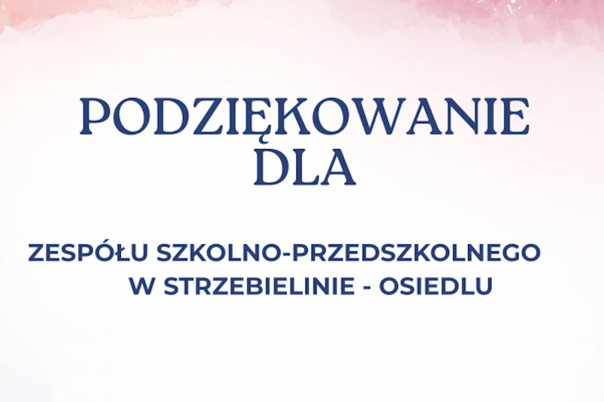 Podziękowanie za udział w projekcie "Razem dla Dzieci" Fundacji The Presja